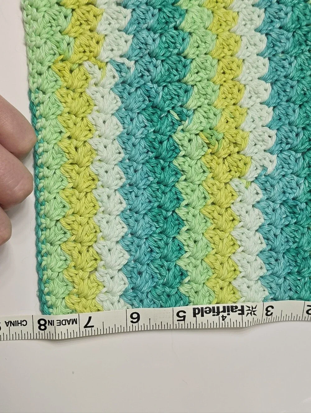 Handcrafted Crochet Dishcloth Set 8x8 Eco-Friendly Cotton Tropical Green Palette